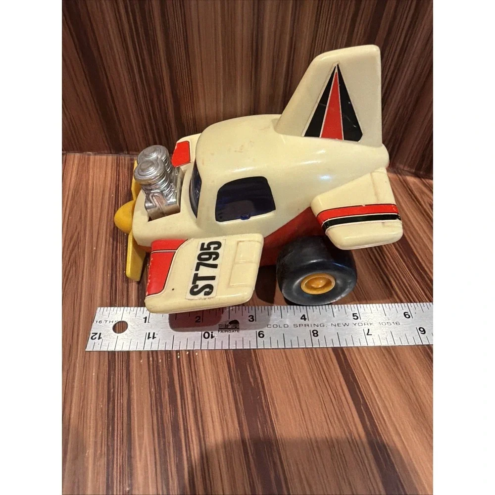 Vintage Yonezawa Big Machine Jr ST795 Airplane Toy Made in Japan Showa Retro